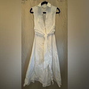 Zara White Backless Women's Dress